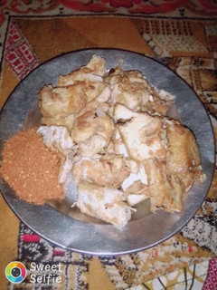A picture of Soya beans cake(awara).