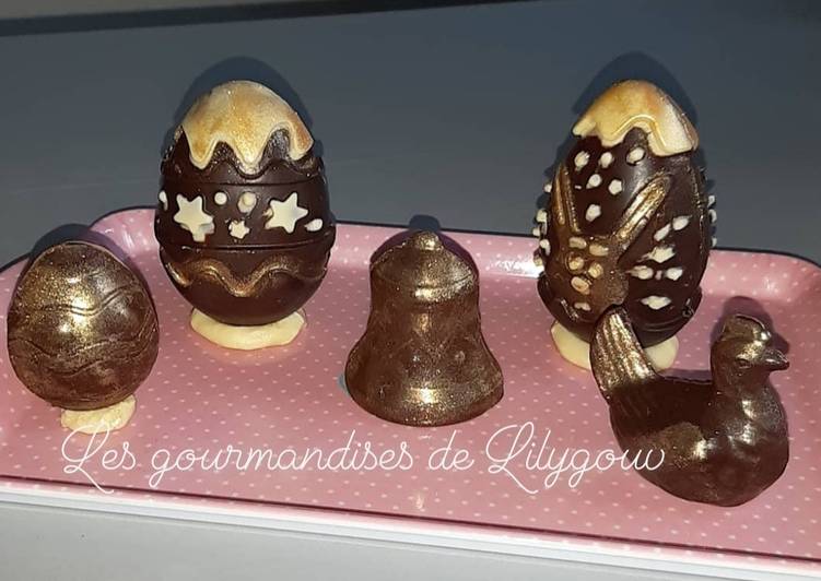 Étapes pour faire Fait maison Chocolat de Pâques