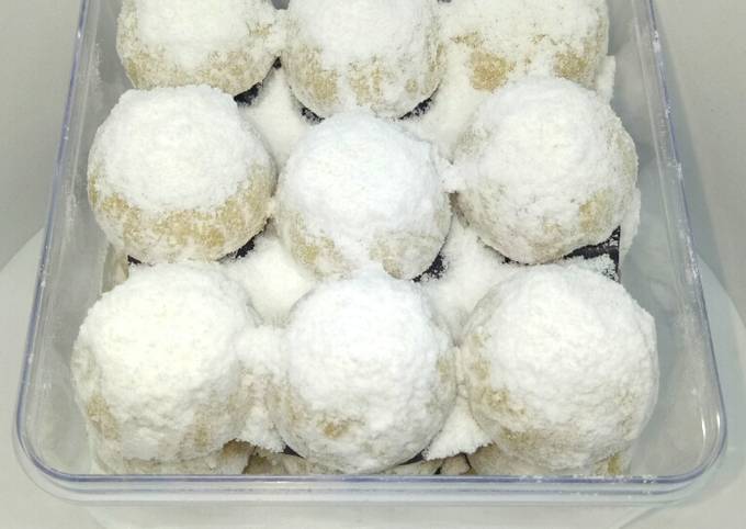 Resep Putri Salju Tanpa Mikser Snowball Cookies No Mixer Oleh