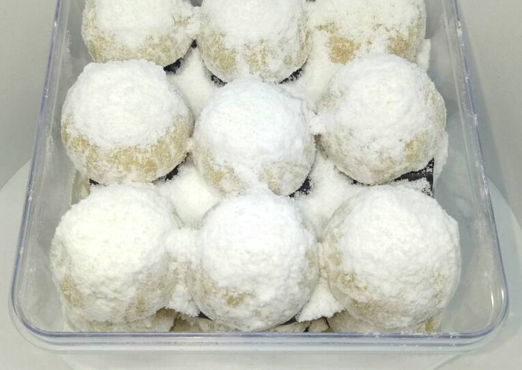 Putri Salju Tanpa Mikser / Snowball Cookies No Mixer