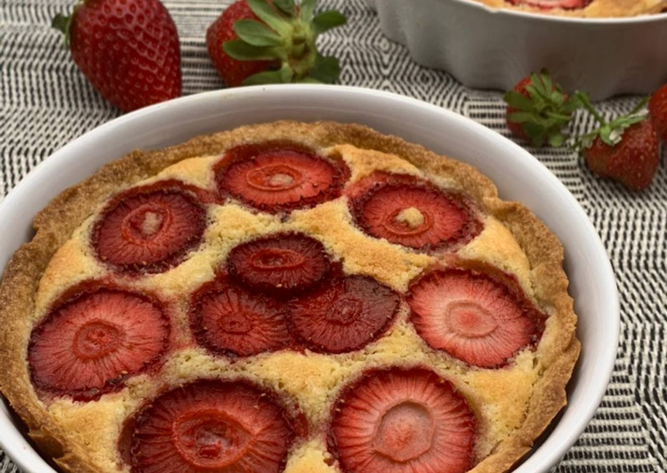 Tarte aux fraises et frangipane