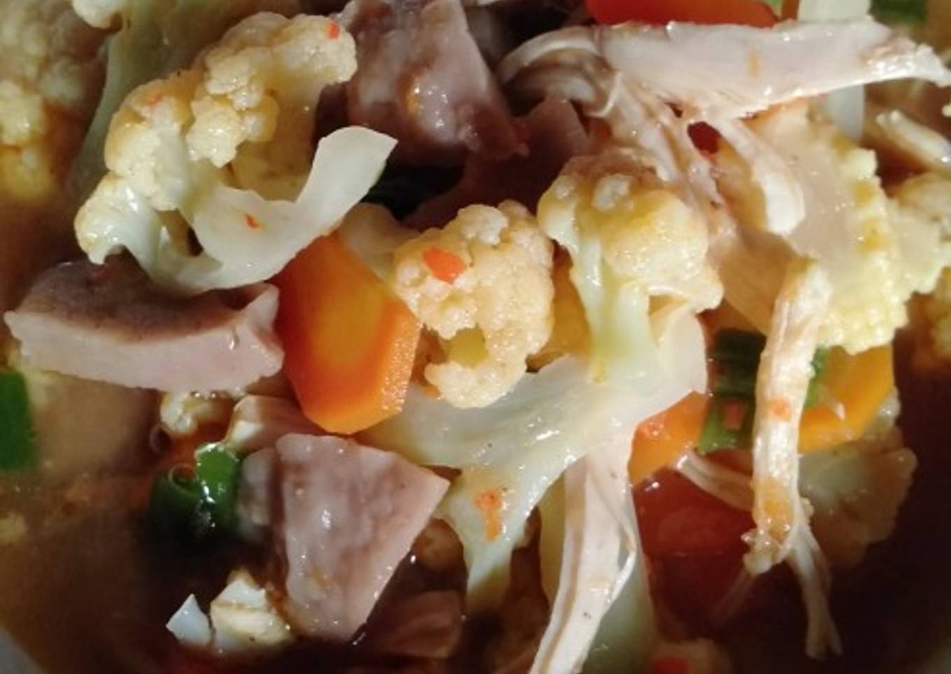 Capcay kuah pedas