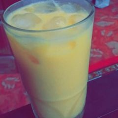 Mango lassi🍹 A picture of Mango lassi🍹.