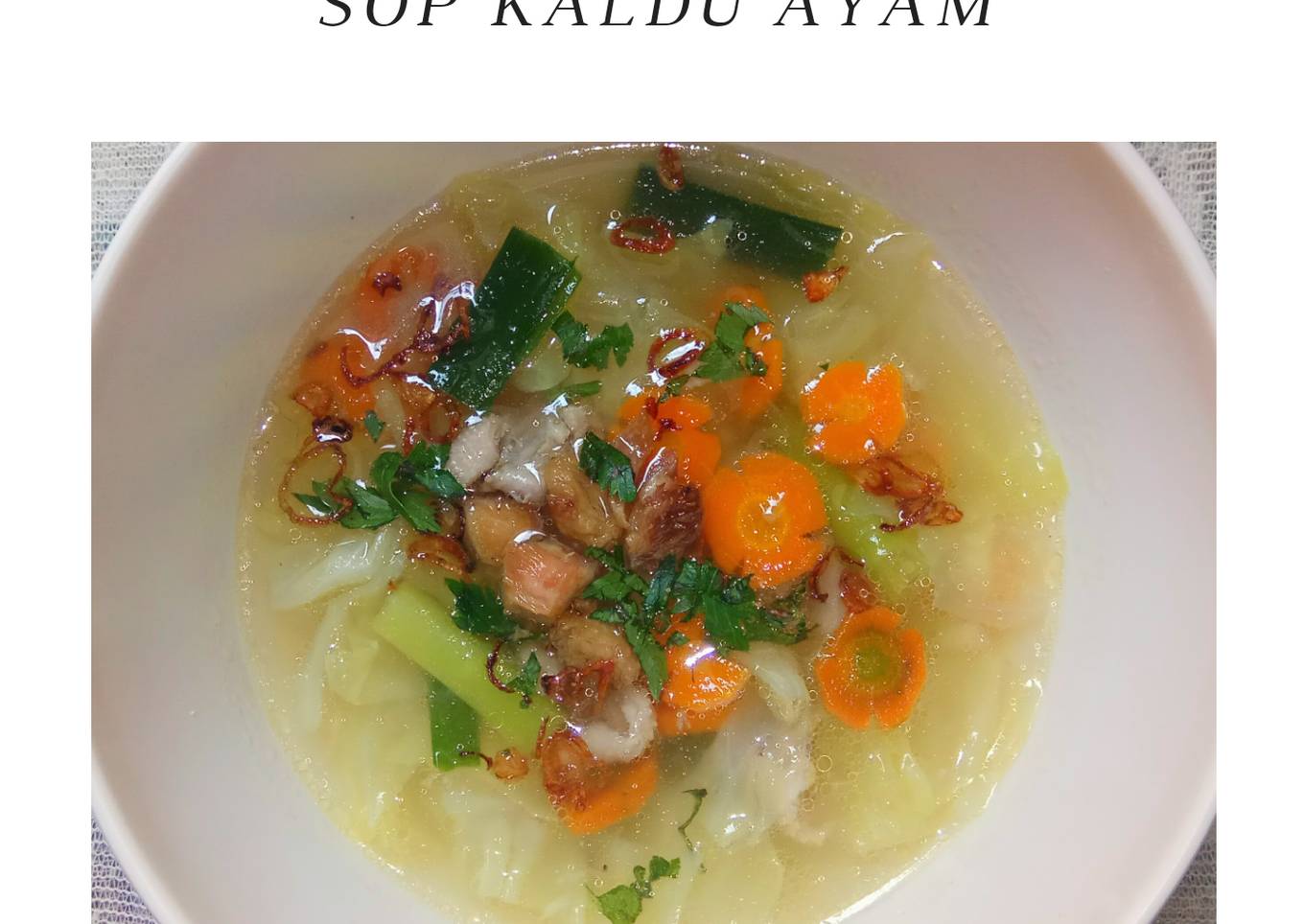 Sop Kaldu Ayam