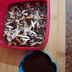 A picture of Chocolate almond fudge and chocolate almond walnut shake.