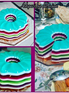 عکسی از دستور ژله رنگین کمان