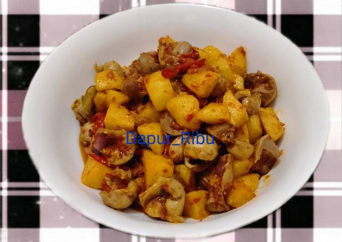 Ini dia! Resep  buat Sambal goreng kentang dan hati untuk Idul Adha dijamin lezat