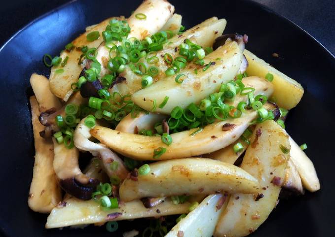 Potato & King Oyster Mushroom with Garlic Anchovies