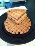 Waffles veganos de cacao