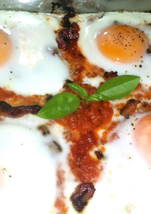 Une photo de Gratin de polenta à la sauce Arrabiata