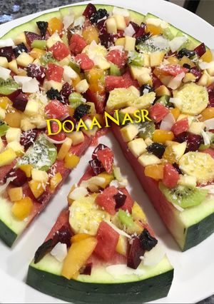 صورة لوصفة بيتزا البطيخ