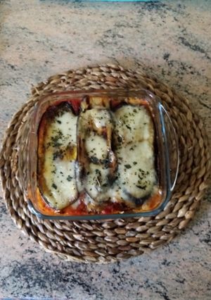 Foto principal de Lasaña de berenjena con mozzarella fresca