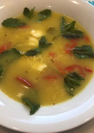 Una foto de Sopa de Rape con arroz