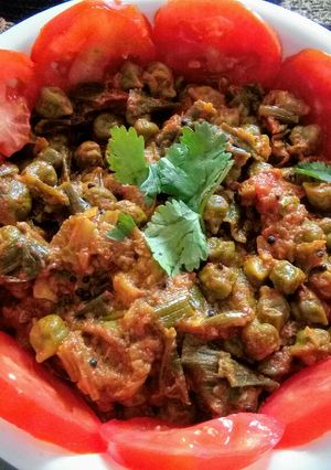 A picture of Green Chana Sabji.