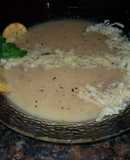 Sopa de cebollas cremosa. soupe à l'oignon