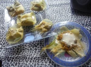 Una foto de Humitas de choclo en chalas