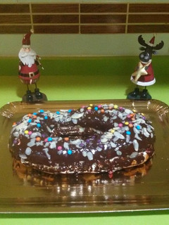 Una foto de Roscón de reyes con cobertura de chocolate con Thermomix