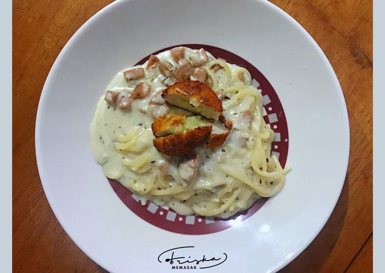 Resep 🍝 Creamy Spaghetti Carbonara by #Fmemasak 🍝 Anti Gagal