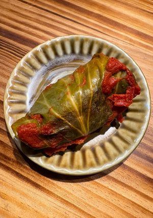 A picture of Beef and Rice Stuffed Cabbage Rolls.