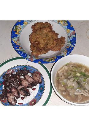 Foto resep Cumi Goreng Asem dan Tumis Jamur Tiram