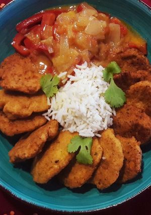 Una foto de Curry de bolitas de lentejas o Dal Kofta