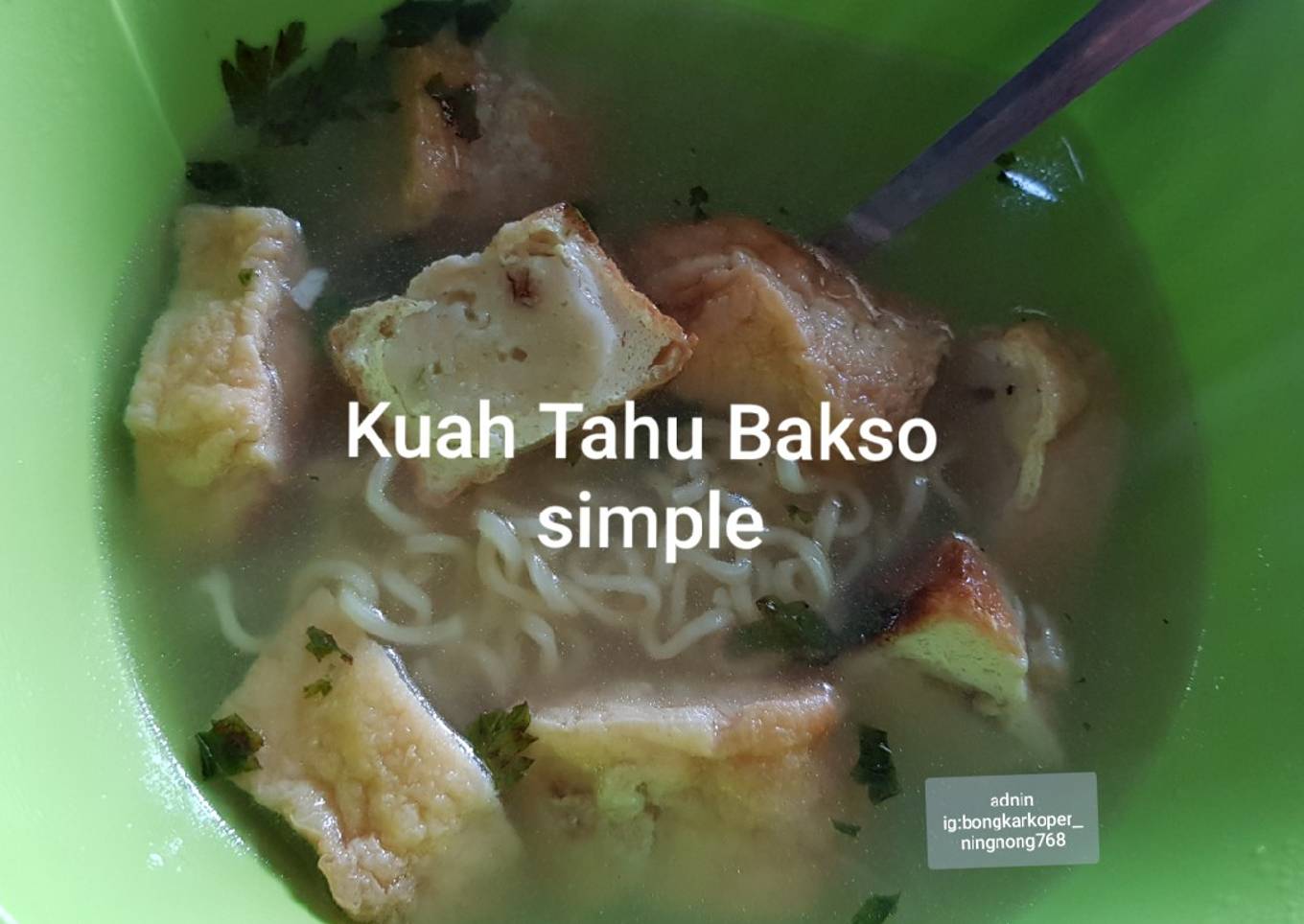 Kuah Tahu Bakso simple