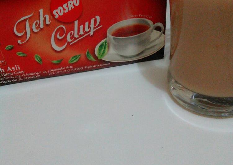 Langkah Mudah untuk Menyiapkan Thai tea KW super by teh celup sosro Anti Gagal