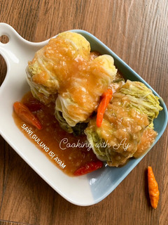 Foto resep Sawi gulung isi ayam