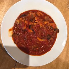 A picture of Chicken tomato soup.