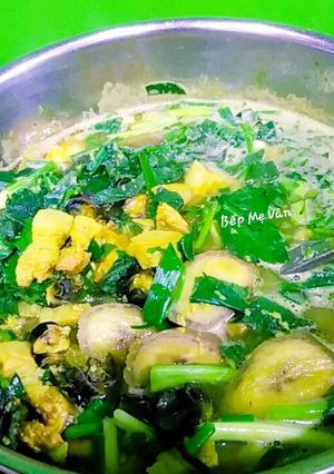 Hình của món Ốc bươu nấu chuối đậu.