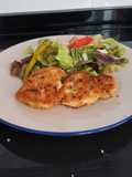 Pollo rebozado con panko y cebollino