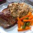 Sirloin steak mushroom sauce