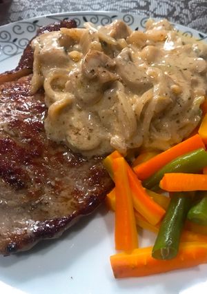 Foto resep Sirloin steak mushroom sauce