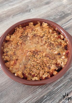 Une photo de Crumble de tomate et chorizo