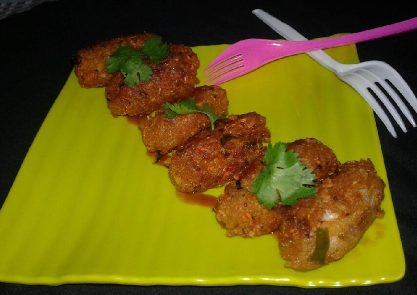 Chinese flavoured Poha cutlet