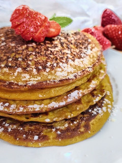 Una foto de Pancakes de calabaza sin gluten