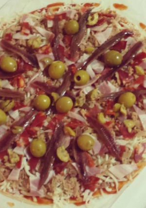 Una foto de Pizza a la manera mia