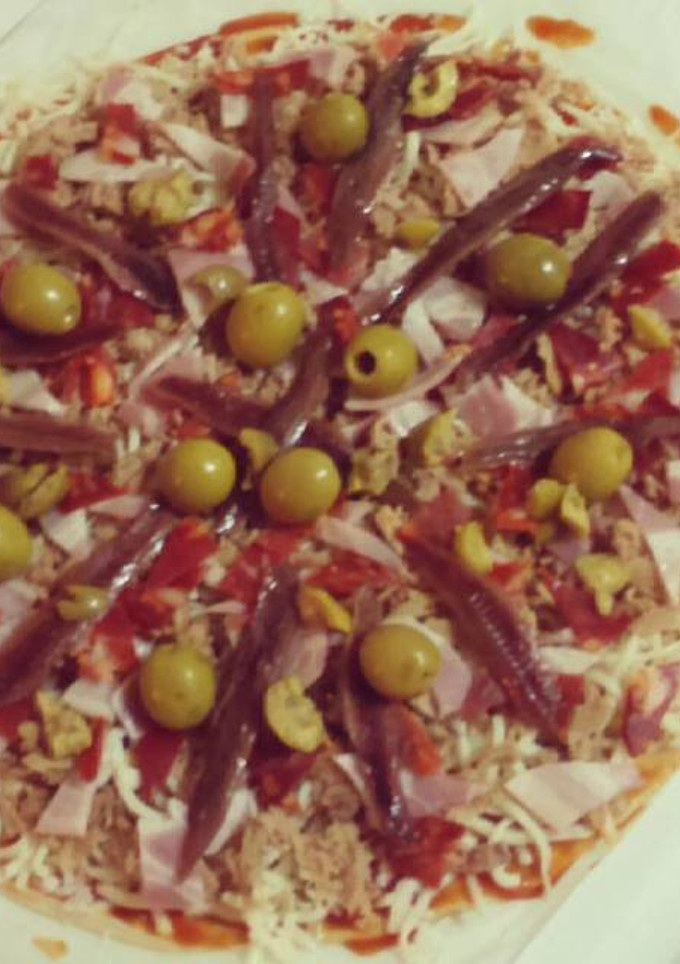 Una foto de Pizza a la manera mia