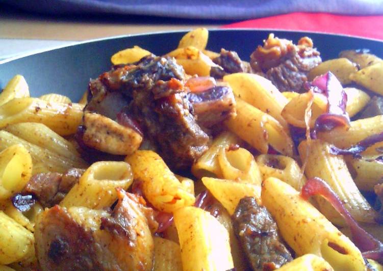 Recipe of Quick Fried Beef Pasta