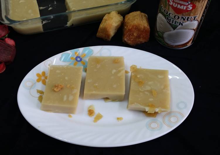 Recipe of Perfect Jaggery and Indian Coconut Panna Cotta