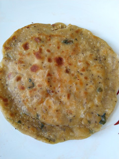 A picture of Paneer parathas.