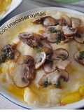 Ñoquis caseros con bechamel y setas al aceite de trufa