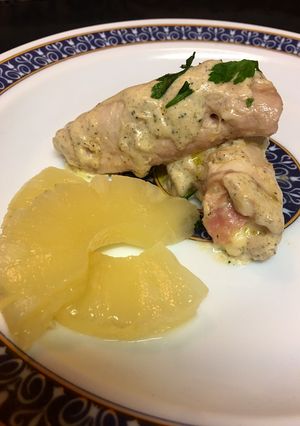 Una foto de Filetes de lomo rellenos de jamón y queso con salsa ‘pimienta’