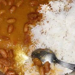 A picture of Rajma chawal.