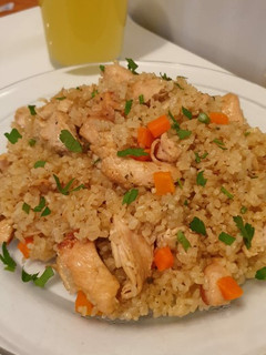 Una foto de Arroz con pavo y zanahoria