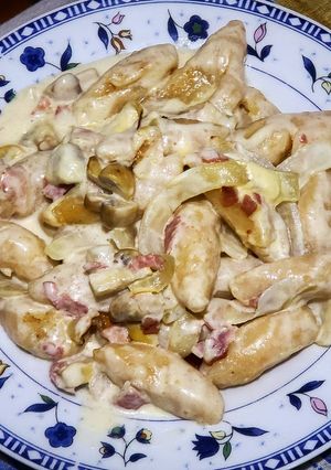 Una foto de Schupfnudeln (ñoquis alemanes)