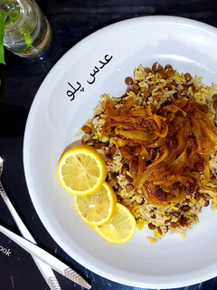 عکسی از دستور عدس پلو