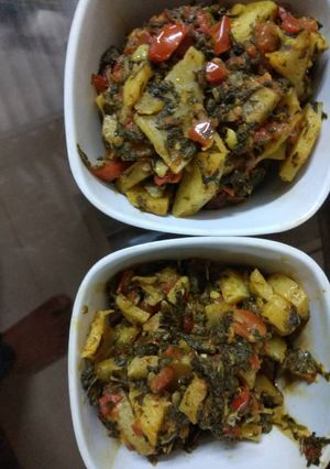 A picture of Methi aloo.