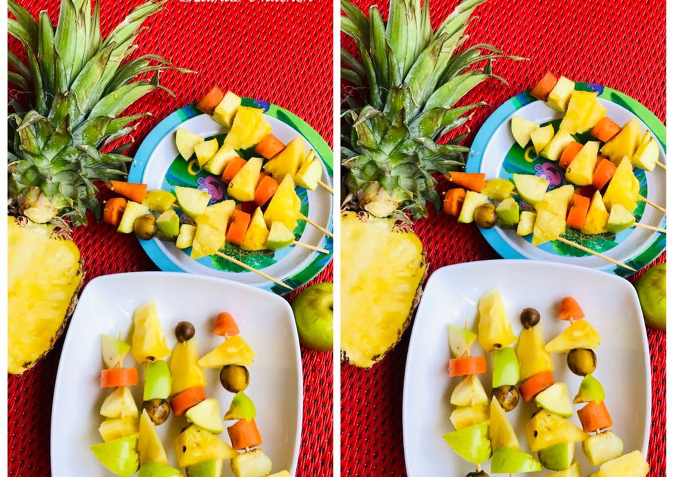Fruit kebab🍍🥕🍏