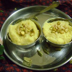 Suji and Custard Halwa A picture of Suji and Custard Halwa.